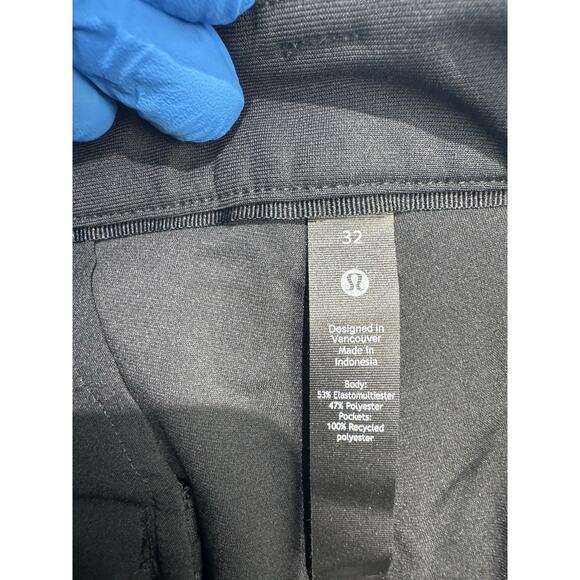 Lululemon Black Commission Classic Fit Warpstreme Stretch Pants Men’s Sz 32x32.5 - Picture 12 of 15
